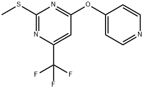 2-(METHYLSULFANYL)-4-(4-PYRIDINYLOXY)-6-(TRIFLUOROMETHYL)PYRIMIDINE Struktur