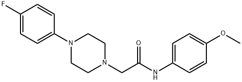 2-[4-(4-FLUOROPHENYL)PIPERAZINO]-N-(4-METHOXYPHENYL)ACETAMIDE Struktur