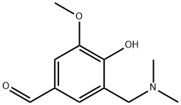 3-[(DIMETHYLAMINO)METHYL]-4-HYDROXY-5-METHOXYBENZENECARBALDEHYDE Struktur