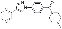 1-METHYL-4-[4-(4-(PYRAZIN-2-YL)-1H-PYRAZOL-1-YL)BENZOYL]PIPERAZINE Struktur