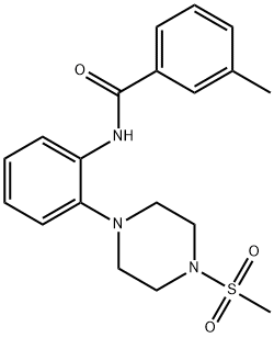 3-METHYL-N-(2-[4-(METHYLSULFONYL)PIPERAZINO]PHENYL)BENZENECARBOXAMIDE Struktur