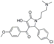 5-(4-CHLOROPHENYL)-1-(3-(DIMETHYLAMINO)PROPYL)-3-HYDROXY-4-(4-METHOXYBENZOYL)-1H-PYRROL-2(5H)-ONE Struktur