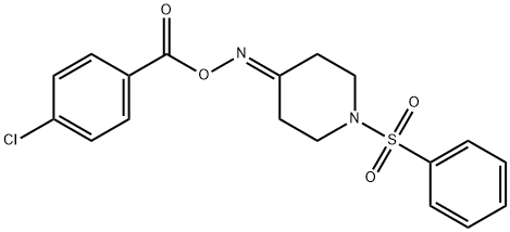 4-([(4-CHLOROBENZOYL)OXY]IMINO)-1-(PHENYLSULFONYL)PIPERIDINE Struktur