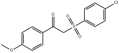 2-[(4-CHLOROPHENYL)SULFONYL]-1-(4-METHOXYPHENYL)-1-ETHANONE Struktur