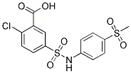 2-CHLORO-5-([[4-(METHYLSULFONYL)PHENYL]AMINO]SULFONYL)BENZOIC ACID Struktur