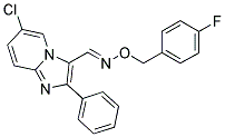 6-CHLORO-2-PHENYLIMIDAZO[1,2-A]PYRIDINE-3-CARBALDEHYDE O-(4-FLUOROBENZYL)OXIME Struktur