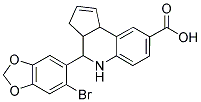 4-(6-BROMO-1,3-BENZODIOXOL-5-YL)-3A,4,5,9B-TETRAHYDRO-3H-CYCLOPENTA [C]QUINOLINE-8-CARBOXYLIC ACID Struktur