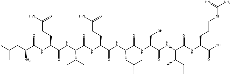 H-LEU-GLN-VAL-GLN-LEU-SER-ILE-ARG-OH Structure