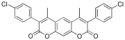 4,6-DIMETHYL-3,7-DI(4'-CHLOROPHENYL)-2,8-DIOXO-2H,8H-BENZO(1,2-B: 5,4-B')DIPYRAN Struktur