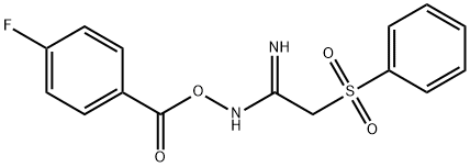 N'-[(4-FLUOROBENZOYL)OXY]-2-(PHENYLSULFONYL)ETHANIMIDAMIDE Struktur