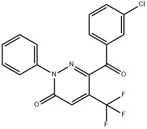 6-(3-CHLOROBENZOYL)-2-PHENYL-5-(TRIFLUOROMETHYL)-3(2H)-PYRIDAZINONE Struktur