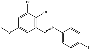 2-BROMO-6-([(4-IODOPHENYL)IMINO]METHYL)-4-METHOXYBENZENOL Struktur