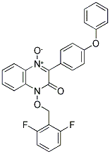 4-[(2,6-DIFLUOROBENZYL)OXY]-3-OXO-2-(4-PHENOXYPHENYL)-3,4-DIHYDROQUINOXALIN-1-IUM-1-OLATE Struktur