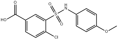 4-CHLORO-3-(4-METHOXY-PHENYLSULFAMOYL)-BENZOIC ACID Struktur