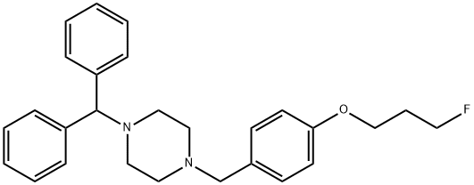 1-BENZHYDRYL-4-[4-(3-FLUOROPROPOXY)BENZYL]PIPERAZINE Struktur