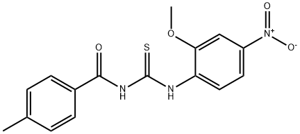 1-(2-METHOXY-4-NITROPHENYL)-3-(4-METHYLBENZOYL)THIOUREA Struktur