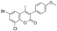 6-BROMO-8-CHLORO-3(4'-METHOXYPHENYL)-4-METHYLCOUMARIN Struktur