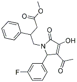 METHYL 4-(3-ACETYL-2-(3-FLUOROPHENYL)-4-HYDROXY-5-OXO-2H-PYRROL-1(5H)-YL)-3-PHENYLBUTANOATE Structure