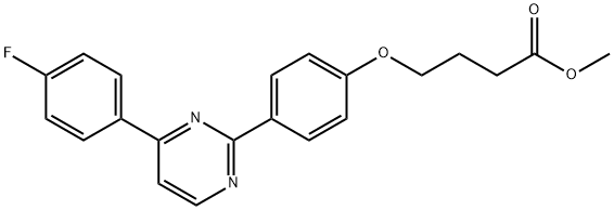 METHYL 4-(4-[4-(4-FLUOROPHENYL)-2-PYRIMIDINYL]PHENOXY)BUTANOATE Struktur