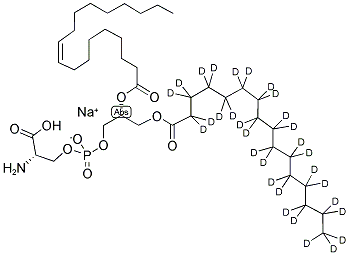 1-PALMITOYL(D31)-2-OLEOYL-SN-GLYCERO-3-[PHOSPHO-L-SERINE](SODIUM SALT) Struktur