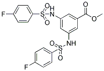 3,5-BIS-(4-FLUORO-BENZENESULFONYLAMINO)-BENZOIC ACID METHYL ESTER Struktur