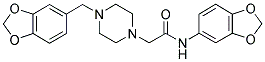 2-(4-(BENZO[D]1,3-DIOXOLAN-5-YLMETHYL)PIPERAZINYL)-N-BENZO[D]1,3-DIOXOLEN-5-YLETHANAMIDE Struktur