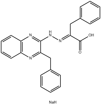 SODIUM 2-[(Z)-2-(3-BENZYL-2-QUINOXALINYL)HYDRAZONO]-3-PHENYLPROPANOATE Struktur