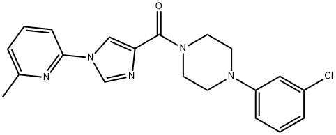 [4-(3-CHLOROPHENYL)PIPERAZINO][1-(6-METHYL-2-PYRIDINYL)-1H-IMIDAZOL-4-YL]METHANONE Struktur