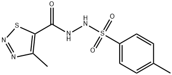 4-METHYL-N'-[(4-METHYL-1,2,3-THIADIAZOL-5-YL)CARBONYL]BENZENESULFONOHYDRAZIDE Structure