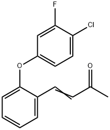 4-[2-(4-CHLORO-3-FLUOROPHENOXY)PHENYL]-3-BUTEN-2-ONE Struktur