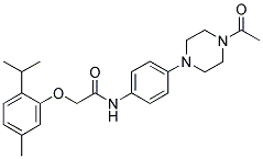 N-(4-(4-ACETYLPIPERAZIN-1-YL)PHENYL)-2-(2-ISOPROPYL-5-METHYLPHENOXY)ACETAMIDE Struktur