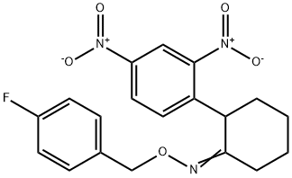 2-(2,4-DINITROPHENYL)CYCLOHEXANONE O-(4-FLUOROBENZYL)OXIME Struktur