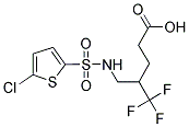 4-(([(5-CHLOROTHIEN-2-YL)SULFONYL]AMINO)METHYL)-5,5,5-TRIFLUOROPENTANOIC ACID Struktur