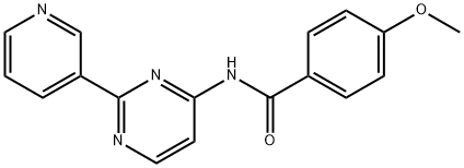 4-METHOXY-N-[2-(3-PYRIDINYL)-4-PYRIMIDINYL]BENZENECARBOXAMIDE Struktur