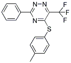 4-METHYLPHENYL 3-PHENYL-6-(TRIFLUOROMETHYL)-1,2,4-TRIAZIN-5-YL SULFIDE Struktur