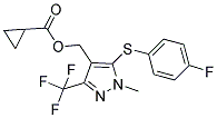 [5-[(4-FLUOROPHENYL)SULFANYL]-1-METHYL-3-(TRIFLUOROMETHYL)-1H-PYRAZOL-4-YL]METHYL CYCLOPROPANECARBOXYLATE Struktur