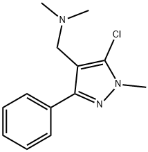 (5-CHLORO-1-METHYL-3-PHENYL-1H-PYRAZOL-4-YL)-N,N-DIMETHYLMETHANAMINE Struktur