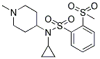 N-CYCLOPROPYL-N-(1-METHYLPIPERIDIN-4-YL)-2-(METHYLSULPHONYL)BENZENESULPHONAMIDE Struktur