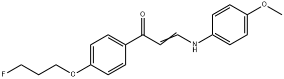 (E)-1-[4-(3-FLUOROPROPOXY)PHENYL]-3-(4-METHOXYANILINO)-2-PROPEN-1-ONE Struktur