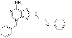 3-BENZYL-8-([2-(4-METHYLPHENOXY)ETHYL]THIO)-3H-PURIN-6-AMINE Struktur