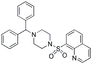 4-(DIPHENYLMETHYL)-1-(8-QUINOLYLSULFONYL)PIPERAZINE Struktur