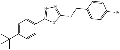 2-[(4-BROMOBENZYL)SULFANYL]-5-[4-(TERT-BUTYL)PHENYL]-1,3,4-OXADIAZOLE Struktur