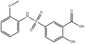 2-HYDROXY-5-(2-METHOXY-PHENYLSULFAMOYL)-BENZOIC ACID Struktur