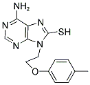 6-AMINO-9-[2-(4-METHYLPHENOXY)ETHYL]-9H-PURINE-8-THIOL Struktur