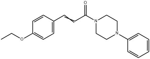 3-(4-ETHOXYPHENYL)-1-(4-PHENYLPIPERAZINO)-2-PROPEN-1-ONE Struktur