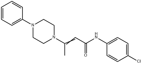 N-(4-CHLOROPHENYL)-3-(4-PHENYLPIPERAZINYL)BUT-2-ENAMIDE Struktur