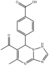 4-(6-ACETYL-5-METHYL-4,7-DIHYDRO[1,2,4]TRIAZOLO[1,5-A]PYRIMIDIN-7-YL)BENZENECARBOXYLIC ACID Struktur