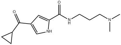 4-(CYCLOPROPYLCARBONYL)-N-[3-(DIMETHYLAMINO)PROPYL]-1H-PYRROLE-2-CARBOXAMIDE Struktur