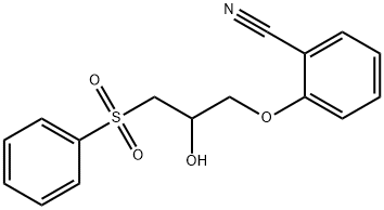 2-[2-HYDROXY-3-(PHENYLSULFONYL)PROPOXY]BENZENECARBONITRILE Struktur