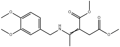 DIMETHYL 2-((E)-1-[(3,4-DIMETHOXYBENZYL)AMINO]ETHYLIDENE)SUCCINATE Struktur